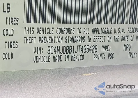 2018 Jeep Compass Latitude 4X4 из США, поврежденный, VIN 3C4NJDBB1JT435428